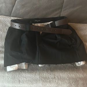 Mini skort black with belt